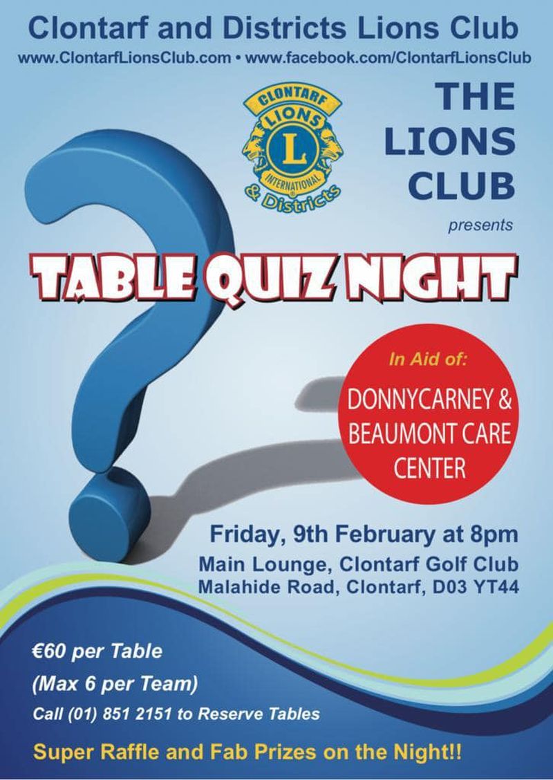 Table Quiz Night Fundraiser 